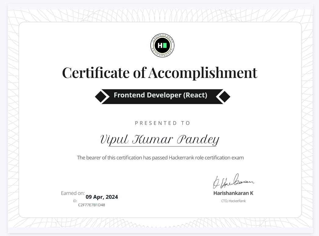 Vipul Portfolio
